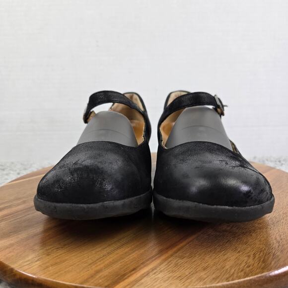 Dansko Marcella Black Leather Mary Jane Mini Wedge Comfort Daily Shoe Womens 39 - Picture 5 of 14